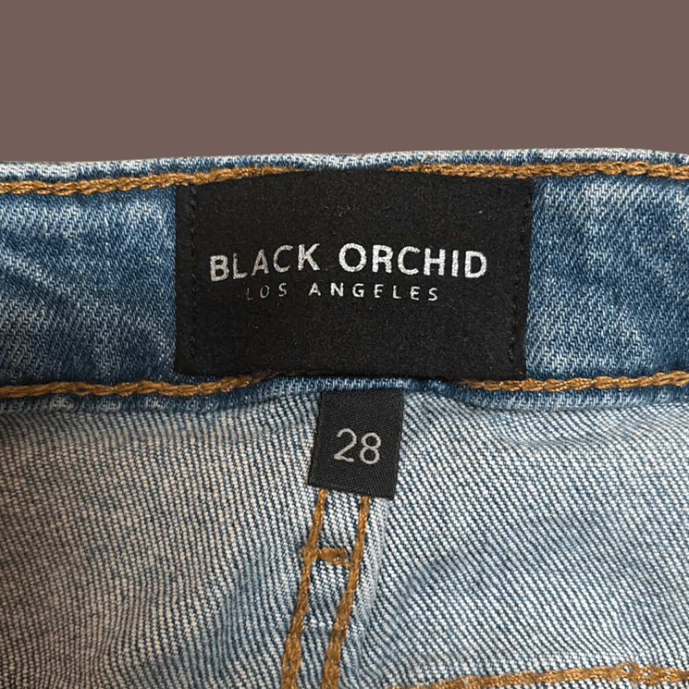 Black Orchid Skinny Flare Jeans | Medium Wash | Size 28 | Vintage-Inspired - Picture 6 of 6